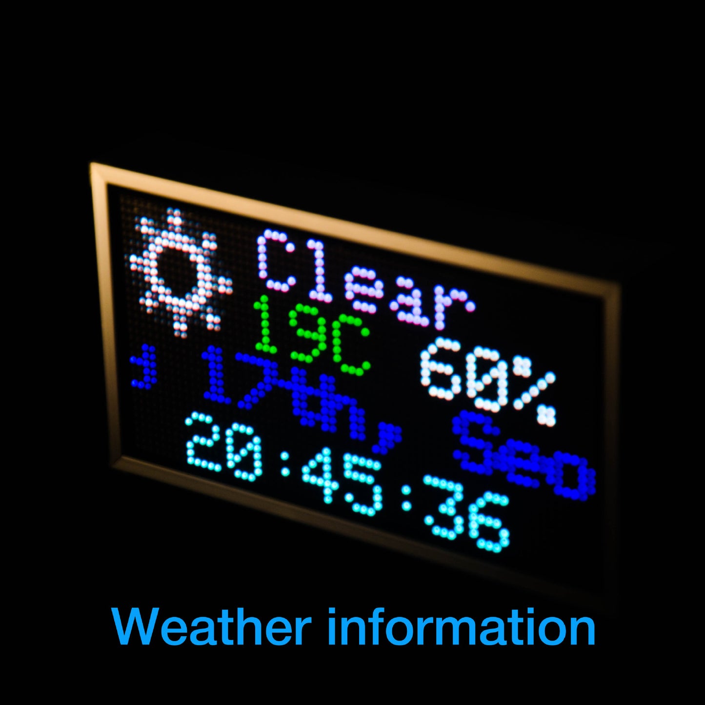 Currency Market BITCOIN Price Tracking Weather Clock Display Screen