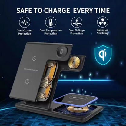 Foldable 3 In 1 Fast 15w QI Wireless Charging Station